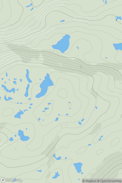 Thumbnail image for Beinn a' Chuirn [Glen Shiel to Loch Hourn and Loch Quoich] showing contour plot for surrounding peak
